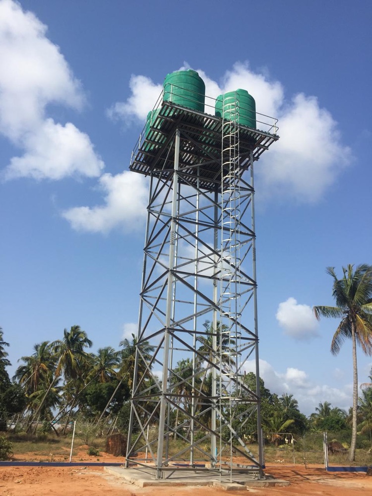 Elevated water storage tower completed in Massinga